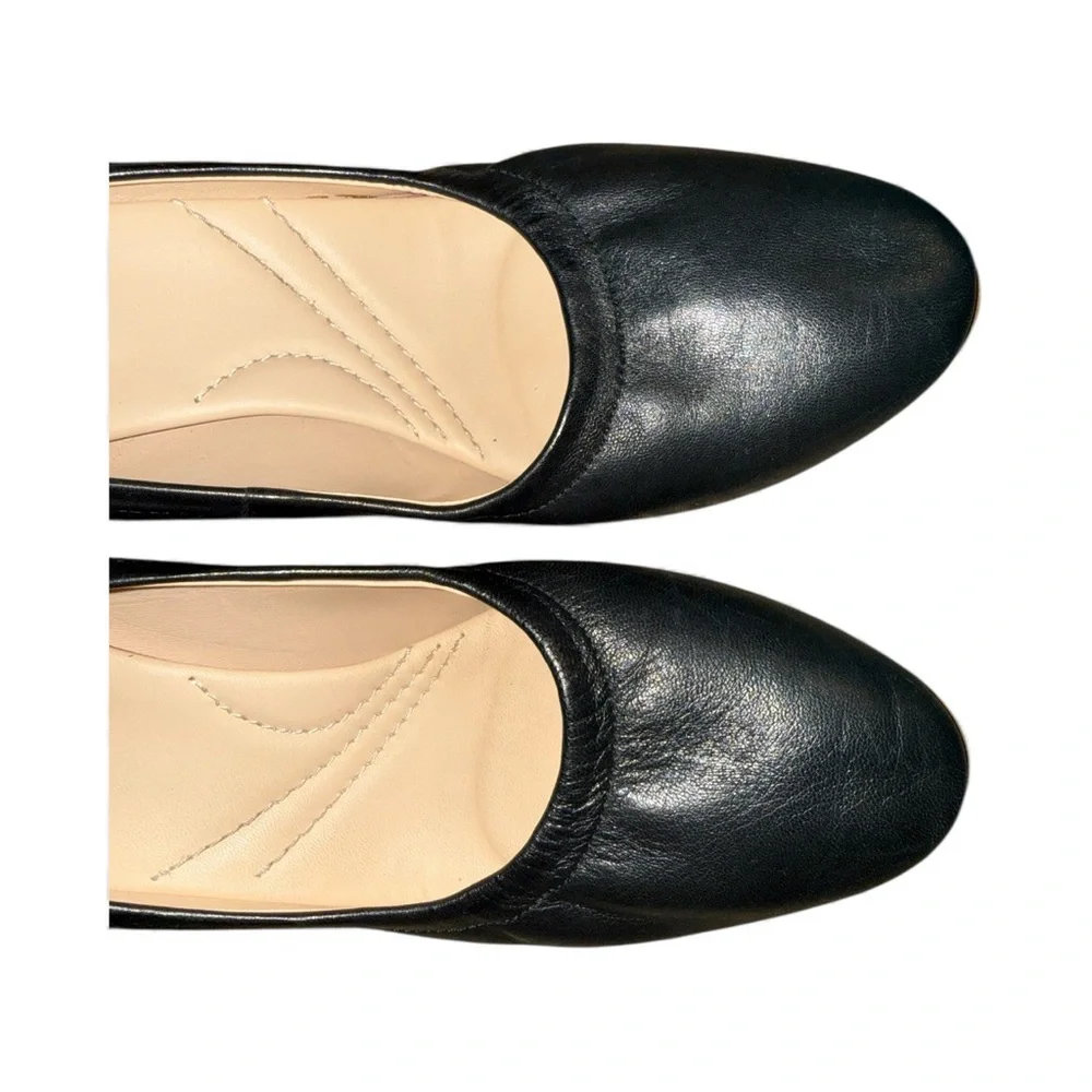 Clarks Black Leather Block Heel Round Toe Pumps, Women’s Shoes - US Size 6 M EUC - Picture 5 of 12